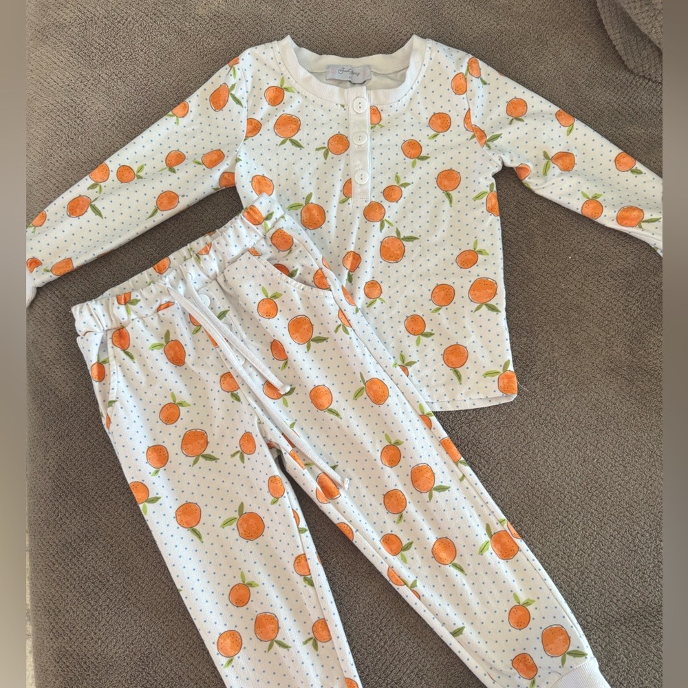 Sweet Honey Oranges Jogger Pajamas Size 4